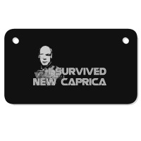 Bsg, I Survived New Caprica,battlestar Galactica Science Motorcycle License Plate | Artistshot