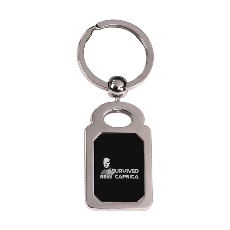 Bsg, I Survived New Caprica,battlestar Galactica Science Silver Rectangle Keychain | Artistshot