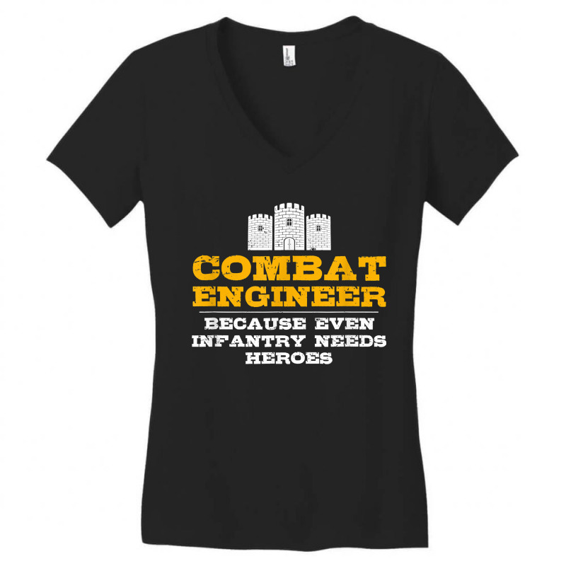 Combat Engineer Engineer Gifts Army Engineering For Fans Women's V-Neck T-Shirt by TacitaSylvester | Artistshot