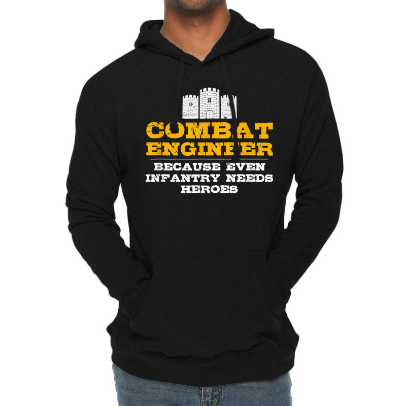 Combat Engineer Engineer Gifts Army Engineering For Fans Lightweight Hoodie by TacitaSylvester | Artistshot