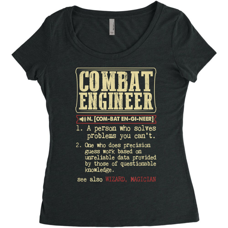 Combat Engineer Dictionary Term For Fans Women's Triblend Scoop T-shirt by TacitaSylvester | Artistshot