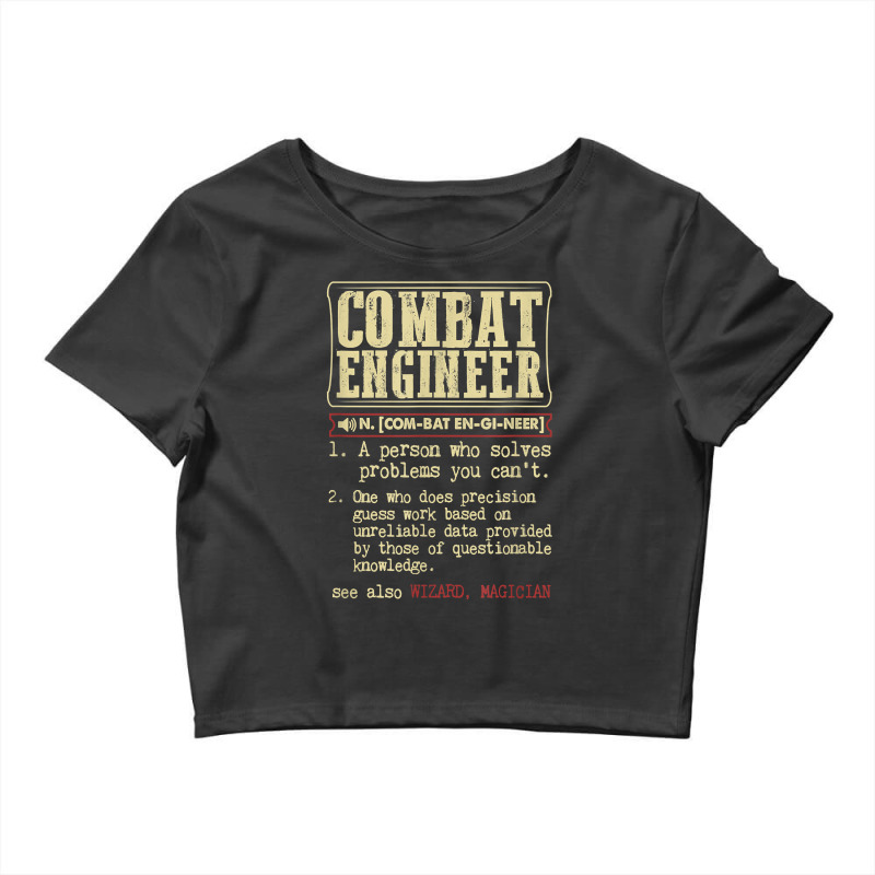 Combat Engineer Dictionary Term For Fans Crop Top by TacitaSylvester | Artistshot