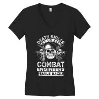 Combat Engineer Smiles Usa Military Sapper For Fans Women's V-neck T-shirt | Artistshot