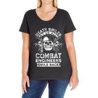 Combat Engineer Smiles Usa Military Sapper For Fans Ladies Curvy T-shirt | Artistshot