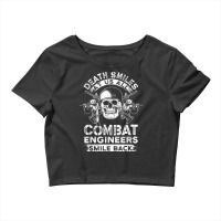 Combat Engineer Smiles Usa Military Sapper For Fans Crop Top | Artistshot