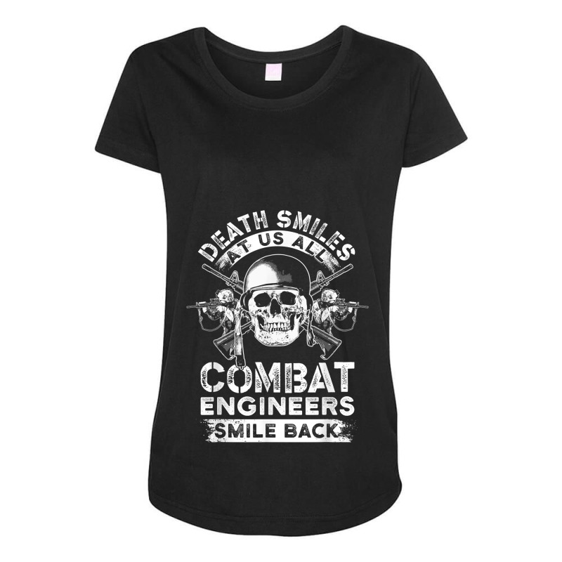 Combat Engineer Smiles Usa Military Sapper For Fans Maternity Scoop Neck T-shirt by TacitaSylvester | Artistshot