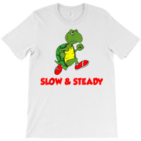 Slow And Steady Runner Funny Running Cartoon Turtle T Shirt T-shirt | Artistshot