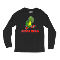 Slow And Steady Runner Funny Running Cartoon Turtle T Shirt Long Sleeve Shirts | Artistshot