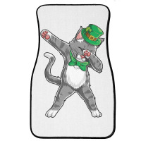 Dabbing Cat St Patricks Day Boys Girls Kids Leprechaun Dab Front Car Mat | Artistshot