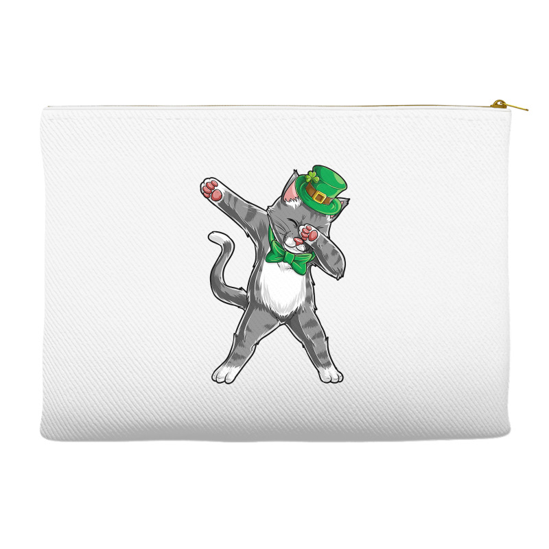 Dabbing Cat St Patricks Day Boys Girls Kids Leprechaun Dab Accessory Pouches | Artistshot