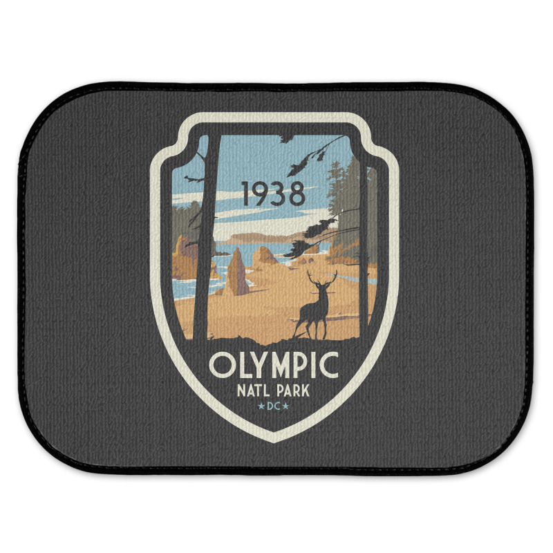 Washington Olympic National Park Retro Vintage Design Gift Rear Car Mat | Artistshot