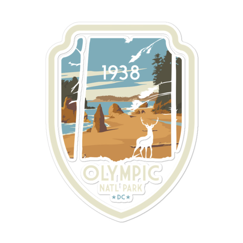 Washington Olympic National Park Retro Vintage Design Gift Sticker | Artistshot