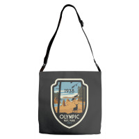 Washington Olympic National Park Retro Vintage Design Gift Adjustable Strap Totes | Artistshot