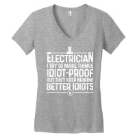 Funny Electrician Art Men Dad Lineman Electronics Engineers T Shirt Women's V-neck T-shirt | Artistshot