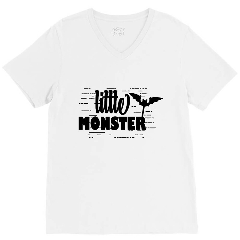 Little Monster V-Neck Tee by haydar | Artistshot