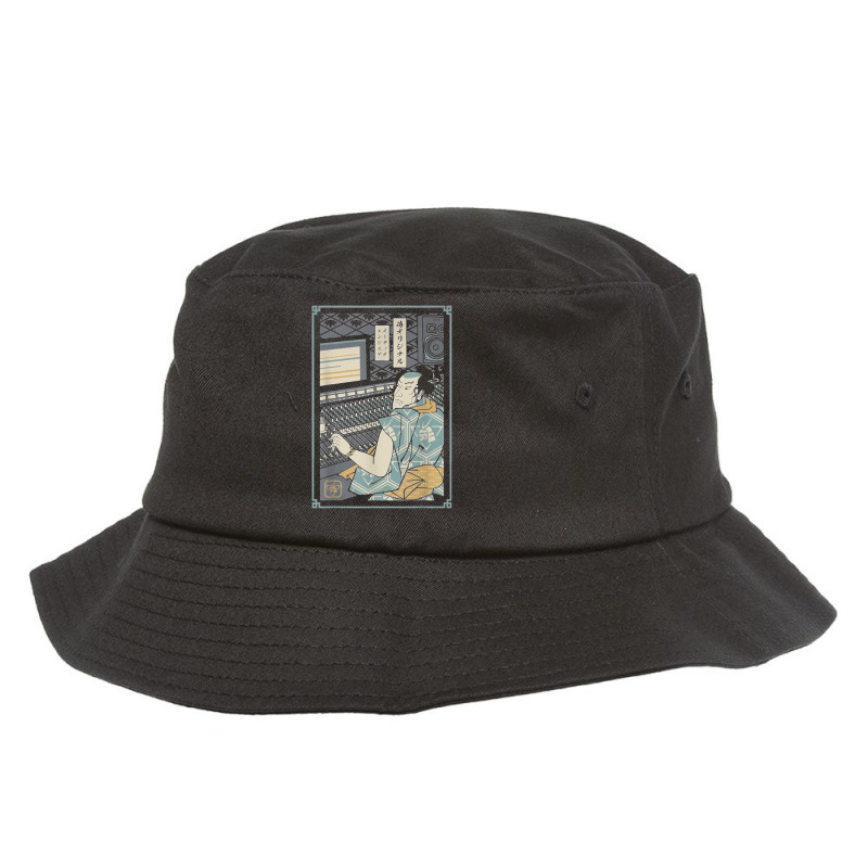 Funny Audio Engineer Samurai Warrior Japanese Lover Gift For Fans Bucket Hat by SonjaBogenschutz | Artistshot