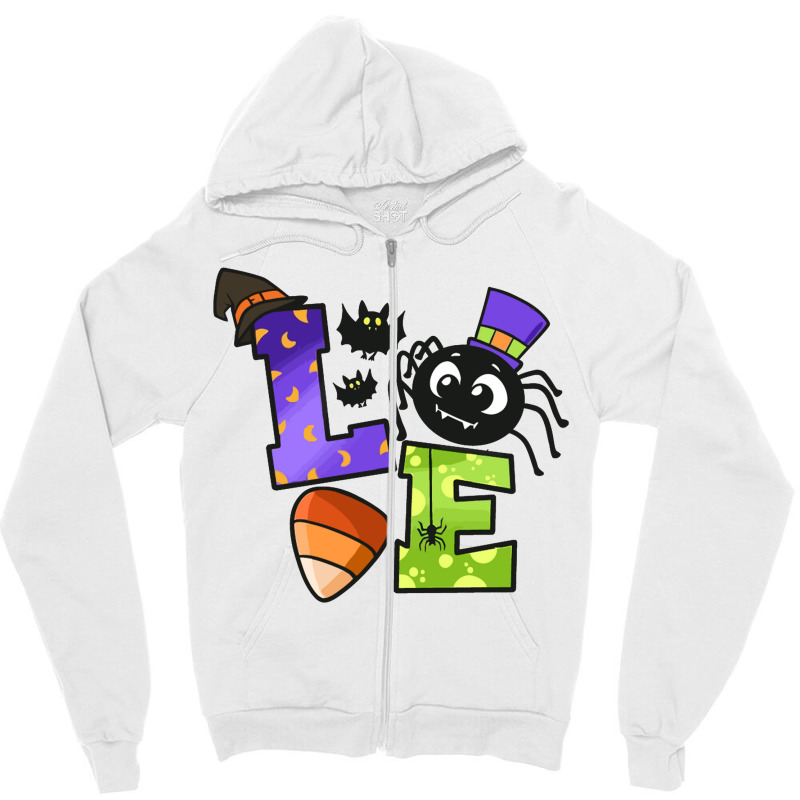 Love Halloween Zipper Hoodie by haydar | Artistshot