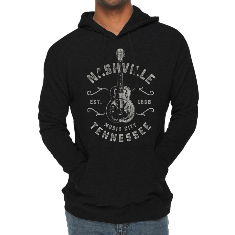 Nashville Music City Usa Vintage Lightweight Hoodie | Artistshot