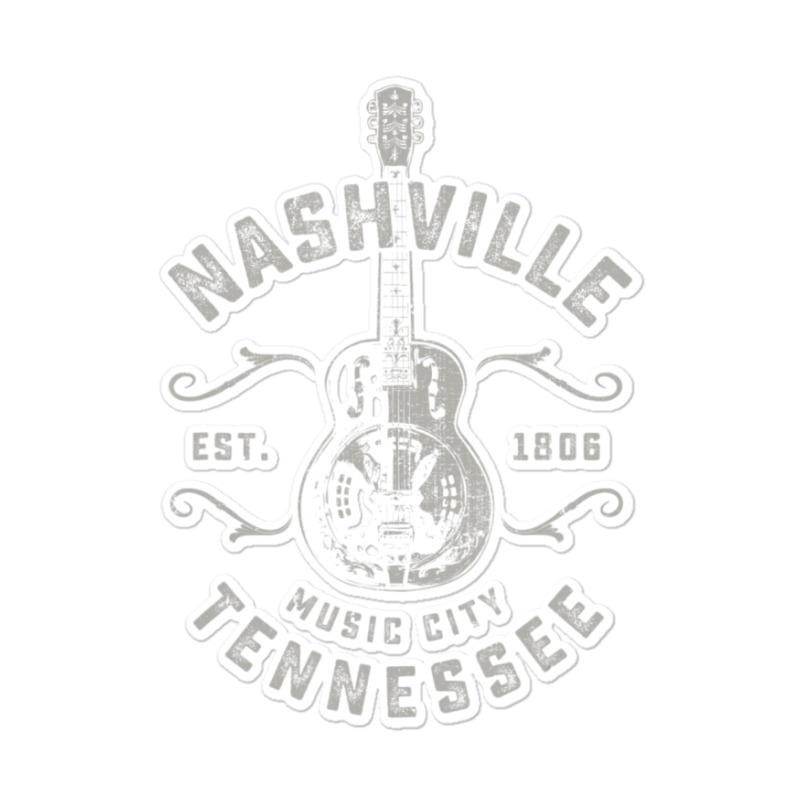 Nashville Music City Usa Vintage Sticker | Artistshot