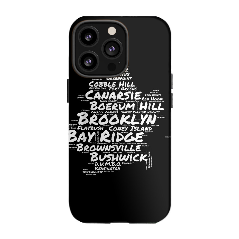 Brooklyn New York Neighborhoods Word Cloud Brooklyn T Shirt Iphone 13 Pro Case | Artistshot