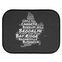 Brooklyn New York Neighborhoods Word Cloud Brooklyn T Shirt Rear Car Mat | Artistshot