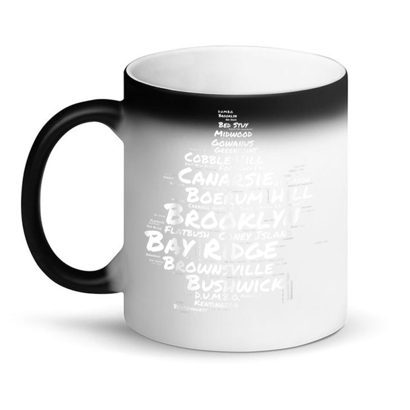 Brooklyn New York Neighborhoods Word Cloud Brooklyn T Shirt Magic Mug | Artistshot