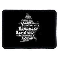 Brooklyn New York Neighborhoods Word Cloud Brooklyn T Shirt Rectangle Patch | Artistshot