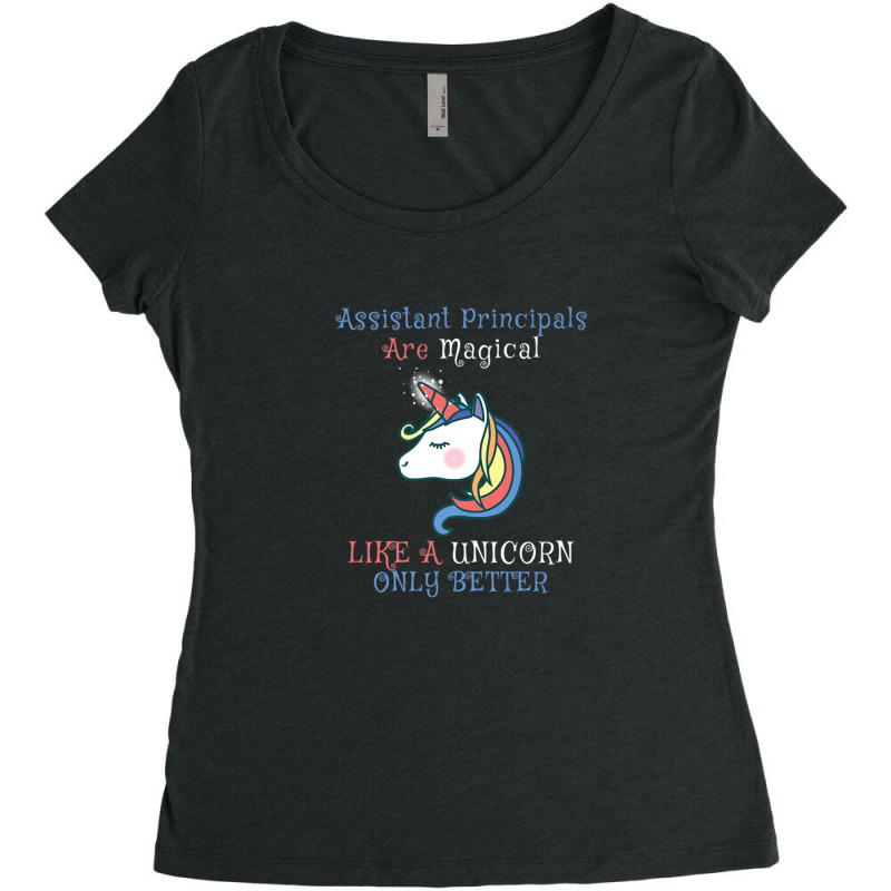 Assistant Principals Are Magical Like A Unicorn Only Better Women's Triblend Scoop T-shirt by KadeBarry | Artistshot