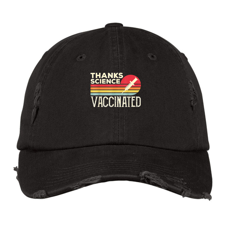 Thanks Science Vaccinated Retro Vintage Pro Vaccine Vintage Cap by Newest | Artistshot