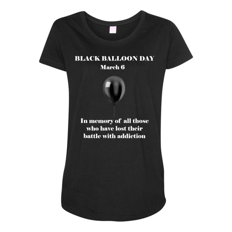 Black Balloon Day Overdose Awareness Addition T Maternity Scoop Neck T-shirt | Artistshot