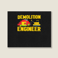 Demolition Engineer Master Builder Building Blocks Bricks For Fans Landscape Canvas Print | Artistshot