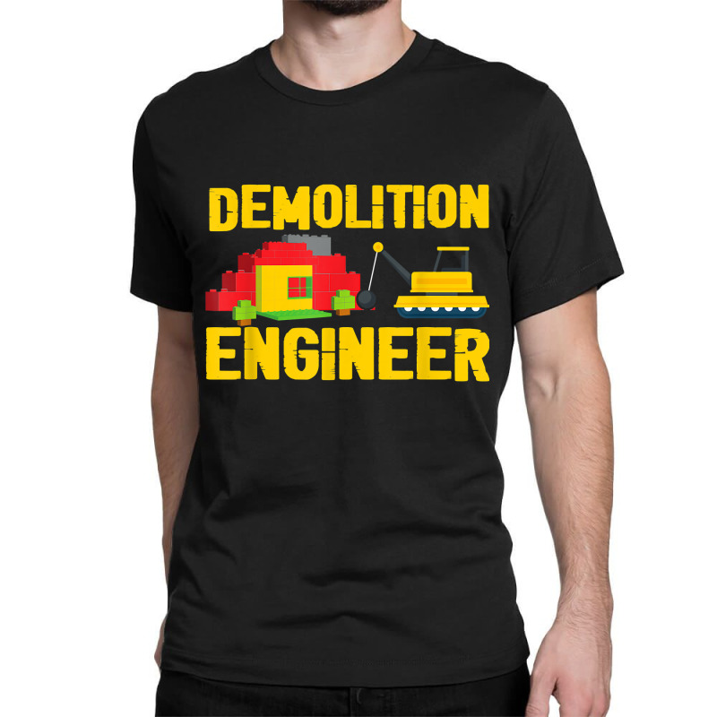 Demolition Engineer Master Builder Building Blocks Bricks For Fans Classic T-shirt | Artistshot