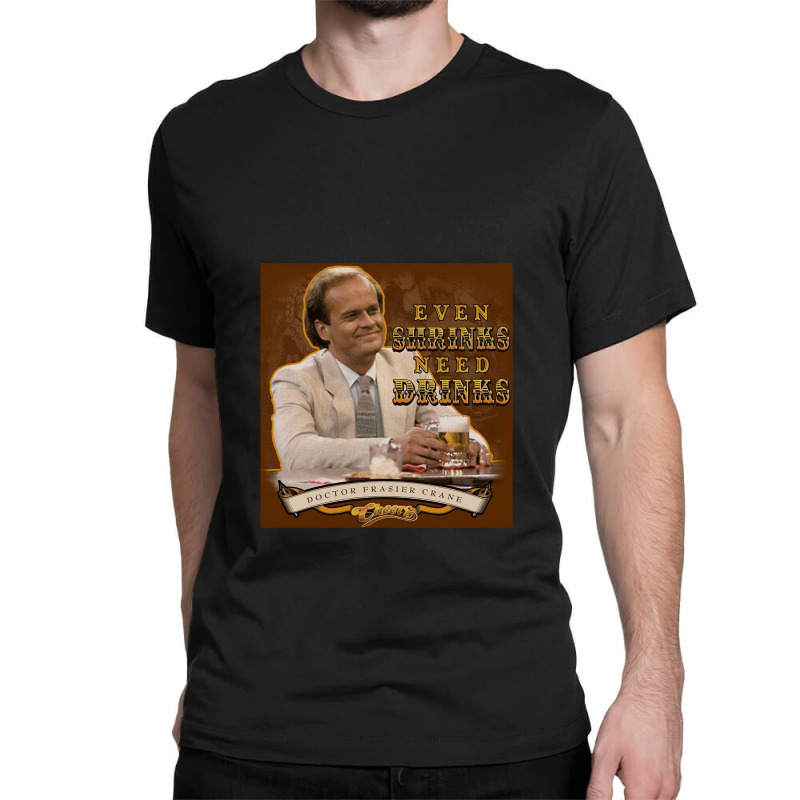 Cheers, Shrink Drinking,cheers Classic Tv Tv Show Bar Classic T-shirt | Artistshot