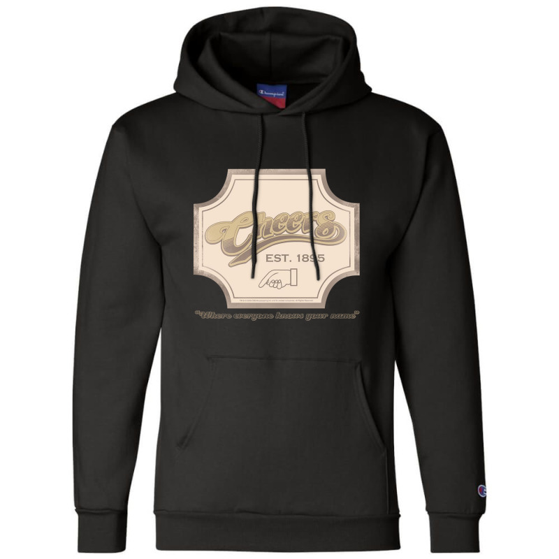 Cheers, Sign,cheers Classic Tv Tv Show Bar Champion Hoodie | Artistshot