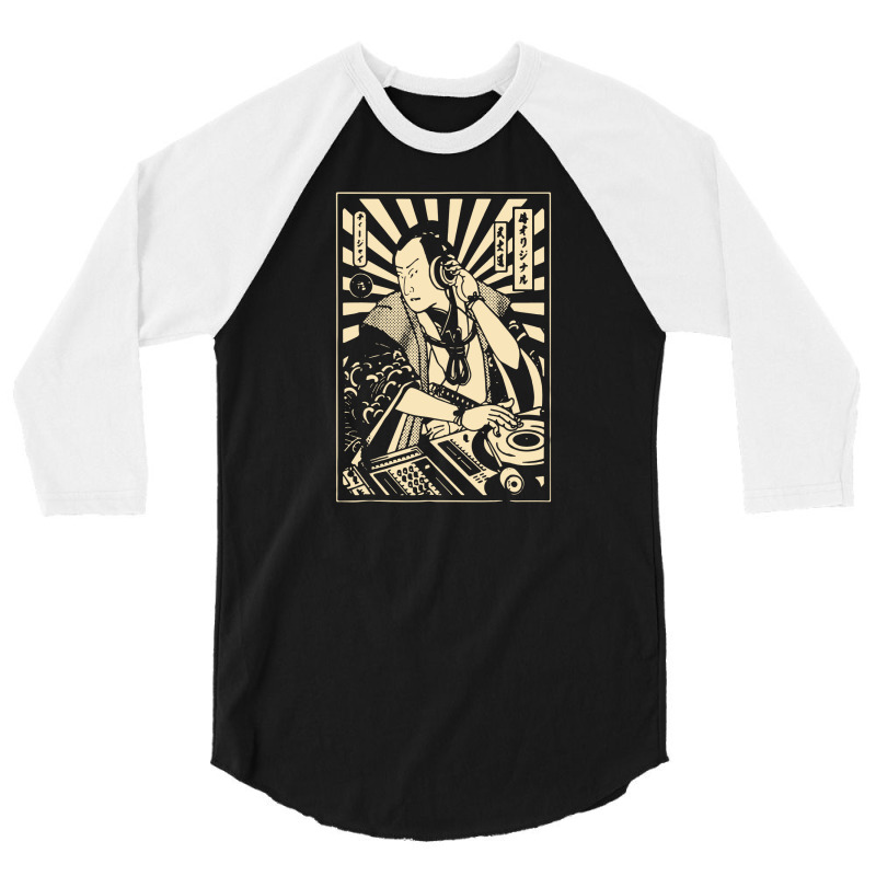 Japanese Dj Samurai Warrior Bushido Code Swordsmen Anime Manga 3/4 Sleeve Shirt by cm-arts | Artistshot