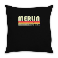 Merlin Gift Name Personalized Funny Retro Vintage Birthday Throw Pillow | Artistshot