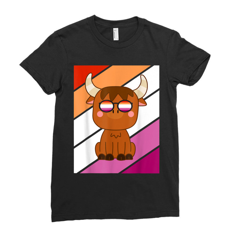 Yak With Pride Lesbian  Lgbtq Proud Ally Pride Support Ladies Fitted T-Shirt by Artist-Shannon | Artistshot