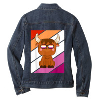 Yak With Pride Lesbian  Lgbtq Proud Ally Pride Support Ladies Denim Jacket | Artistshot