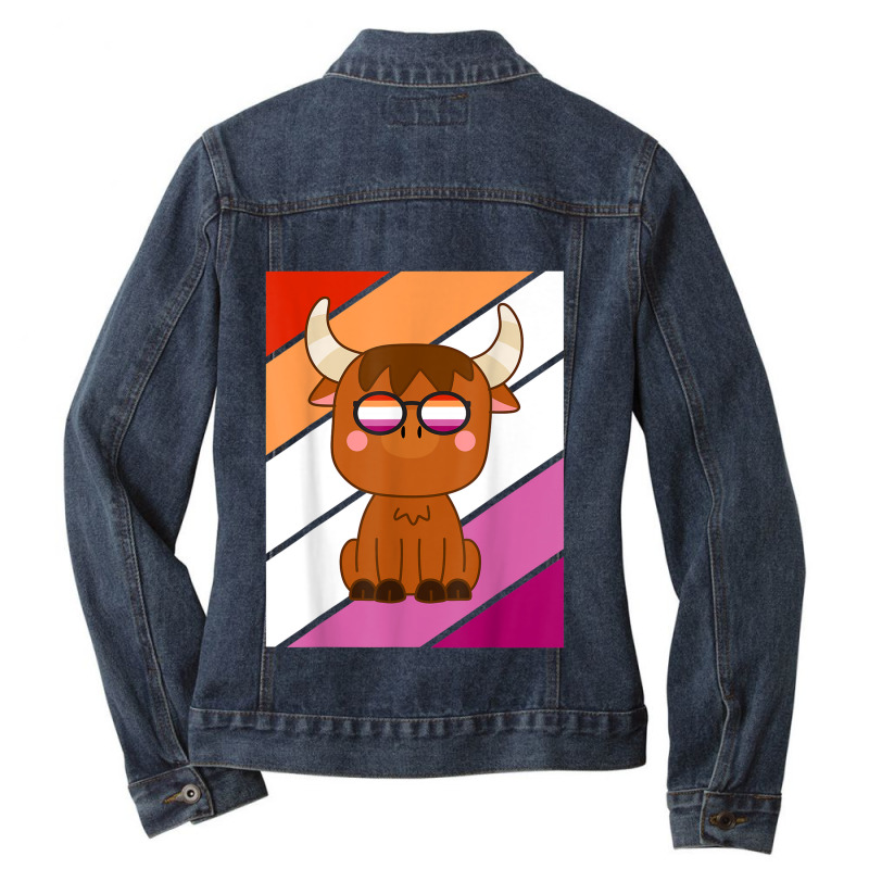 Yak With Pride Lesbian  Lgbtq Proud Ally Pride Support Ladies Denim Jacket by Artist-Shannon | Artistshot