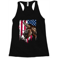 Donkey Farmer American Flag Usa , Donkey For Fans Racerback Tank | Artistshot