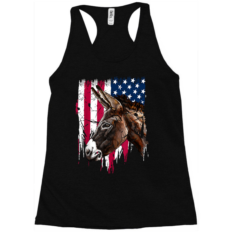 Donkey Farmer American Flag Usa , Donkey For Fans Racerback Tank by TacitaSylvester | Artistshot