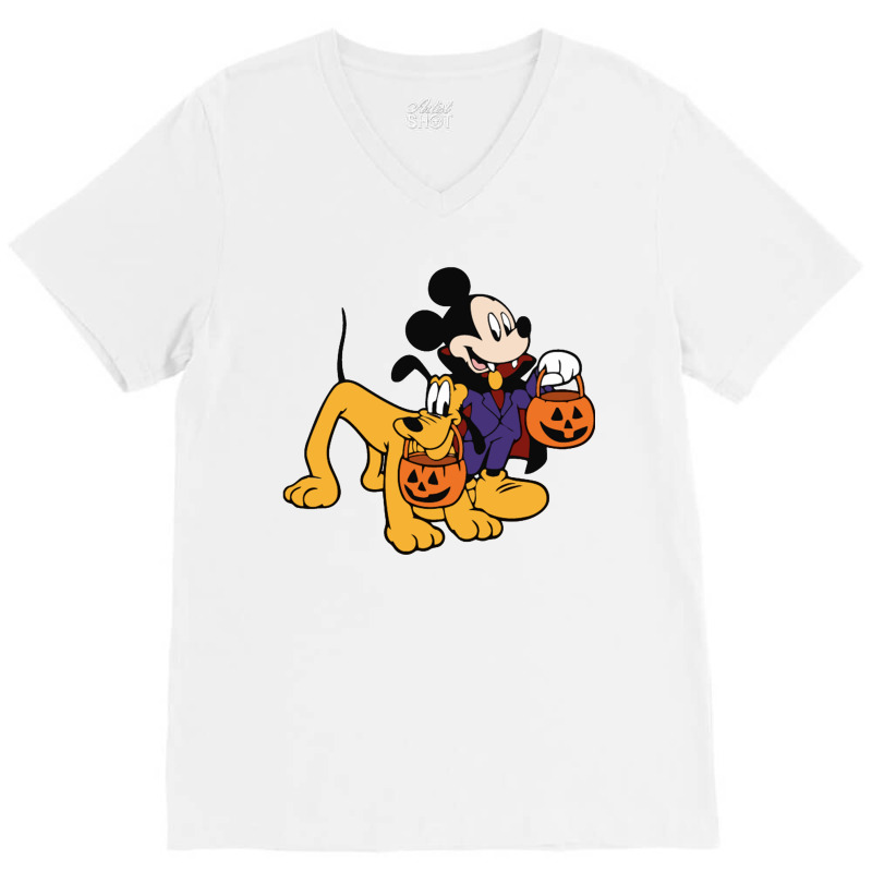 Mouse And Pluto V-Neck Tee by haydar | Artistshot