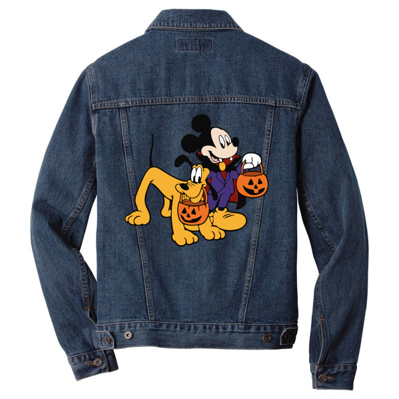 Mouse And Pluto Men Denim Jacket by haydar | Artistshot