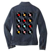 Music Vinyl Tape Cassette Ladies Denim Jacket | Artistshot