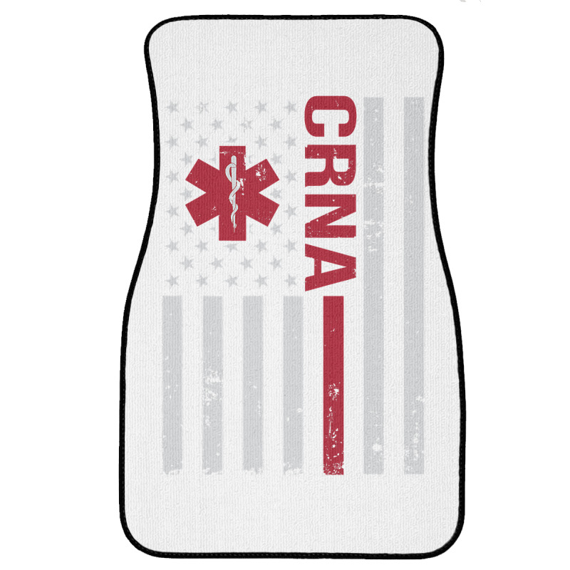 Crna Certified Registered Nurse Anesthetist Usa Flag Front Car Mat | Artistshot