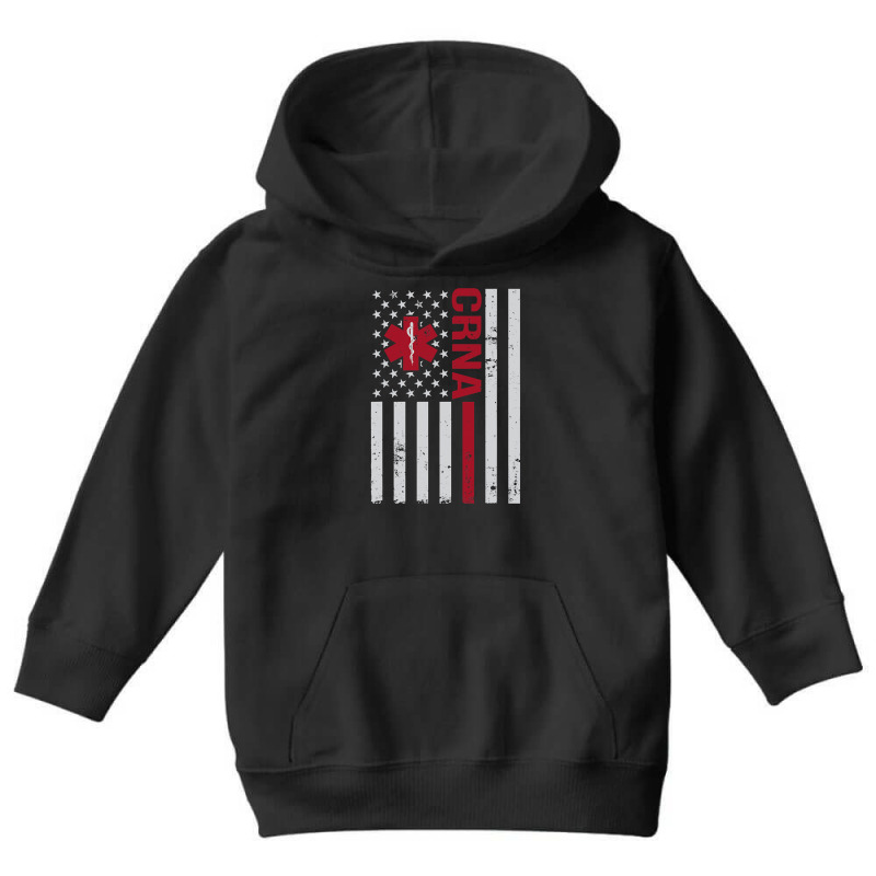 Crna Certified Registered Nurse Anesthetist Usa Flag Youth Hoodie | Artistshot