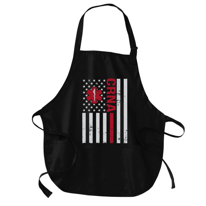 Crna Certified Registered Nurse Anesthetist Usa Flag Medium-length Apron | Artistshot