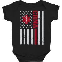 Crna Certified Registered Nurse Anesthetist Usa Flag Baby Bodysuit | Artistshot