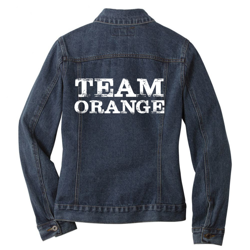 Team Orange  Group Color S  Locate Your Group Ladies Denim Jacket by trokeryth | Artistshot