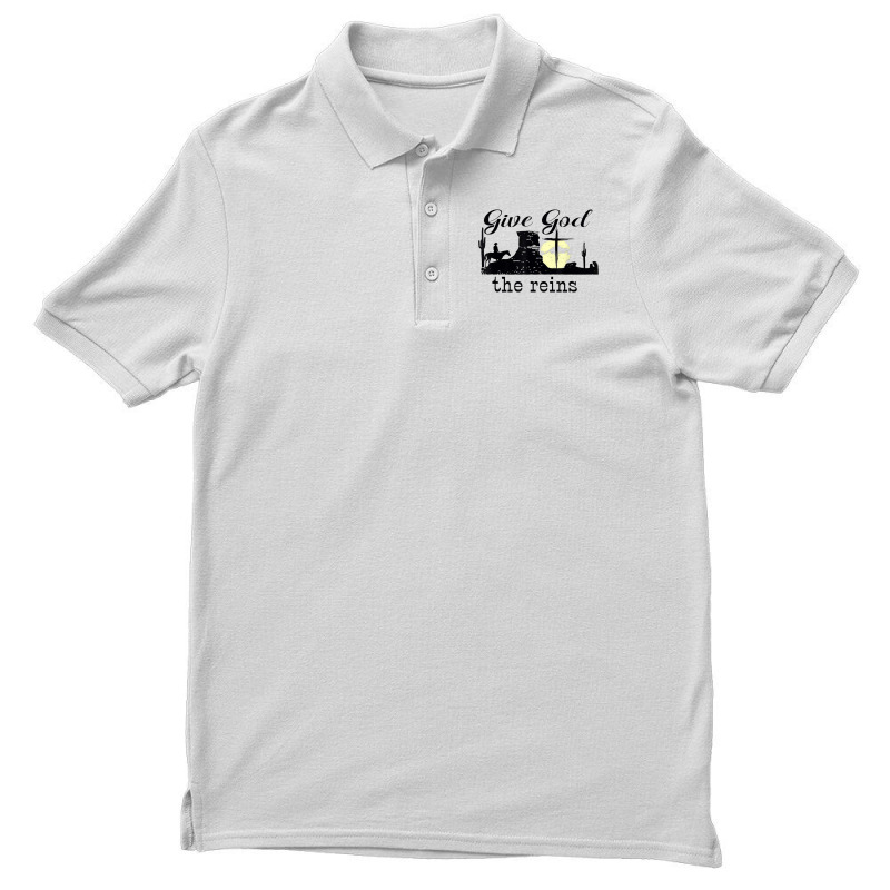 Give God The Reins Country Music Cowboy Day Gift Men's Polo Shirt | Artistshot